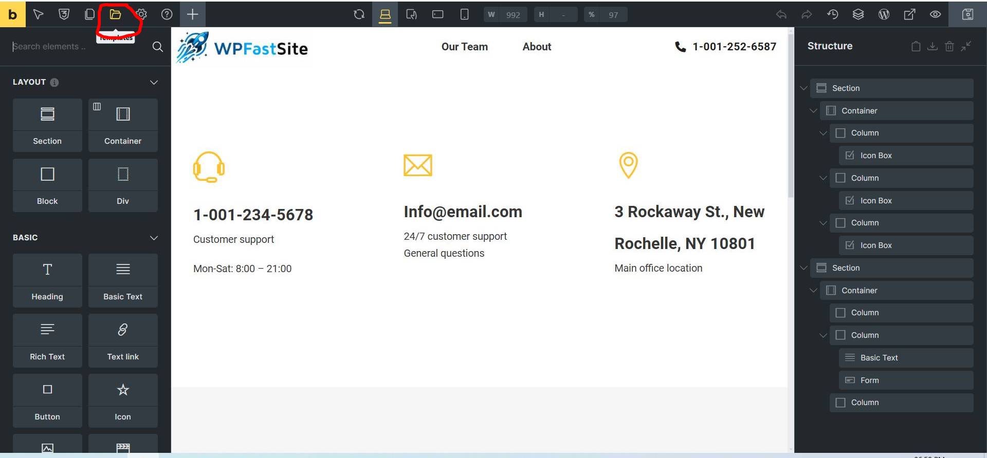 How to import templates in bricks builder
